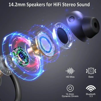 Wireless Earbuds, Bluetooth 5.3 Earbuds Stereo Bass