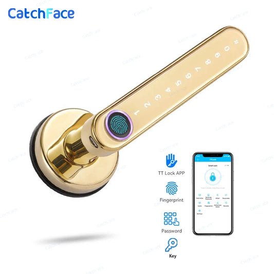 Bluetooth Biometric fingerprint lock Key Gold color TTlock