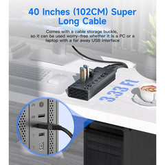 USB 3.2 Hub 10Gbps 4/7-Port USB Splitter with 3.3ft