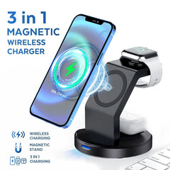 3 in 1 Magnetic Wireless Charger Stand for IPhone