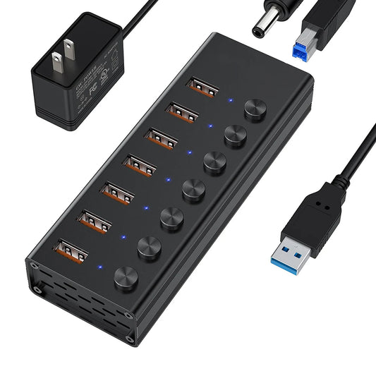 USB 3.2 Hub 10Gbps 4/7-Port USB Splitter with 3.3ft