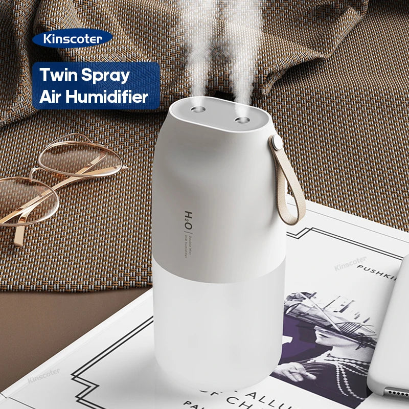 KINSCOTER Portable Double Mist Air Humidifier